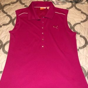 Sleeveless golf polo